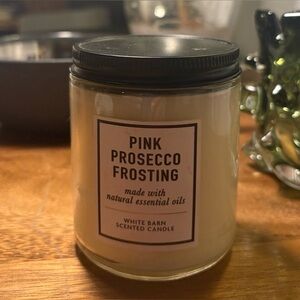 White Barn Bath & Body Works Pink Prosecco Frosting Candle NEW